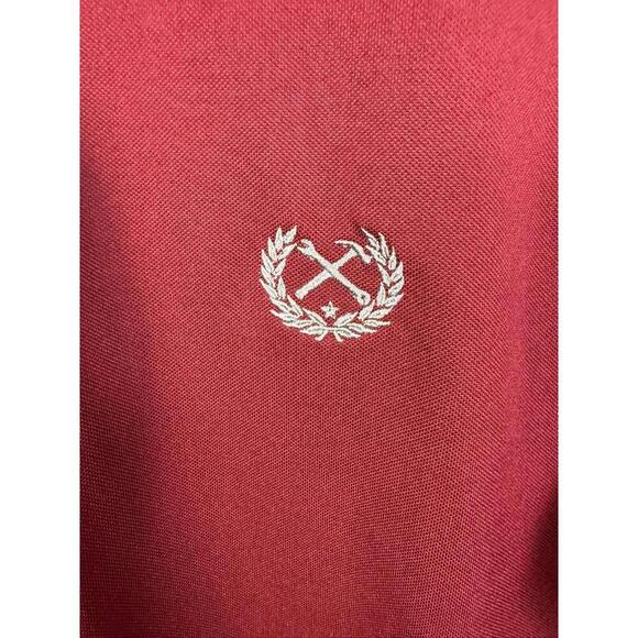 Dixxon Flannel Company Polo Shirt Medium Red Embroidered Logo Golf Casual - Picture 2 of 6